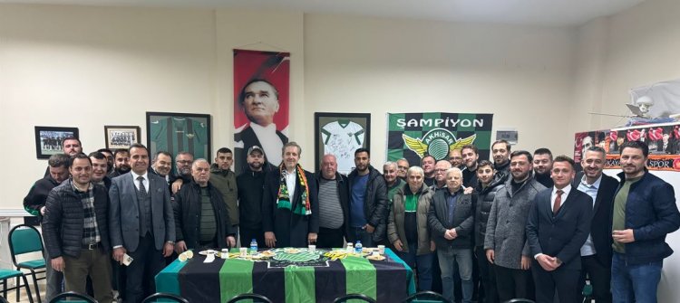 AKHİSAR BELEDİYE BAŞKAN ADAYI ÖMER İŞÇİ AKHİSARSPOR TARAFTARLARINI ZİYARET ETTİ