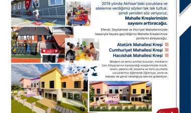 AKHİSAR BELEDİYE BAŞKANI DUTLULU’DAN 3 MAHALLEYE KREŞ MÜJDESİ