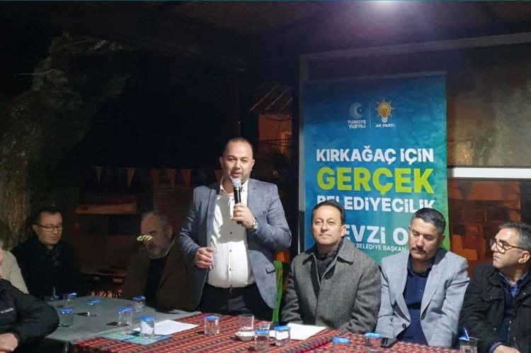 Kırkağaç Cumhur İttifak Belediye Başkan Adayı Fevzi Ok'a İlyas Mahallesinde coşkulu karşılama