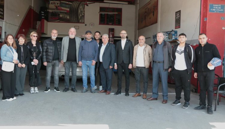 İYİ Parti Akhisar Belediye Başkan Adayı Hüseyin Ali Doğan, Sanayi esnafıyla buluştu