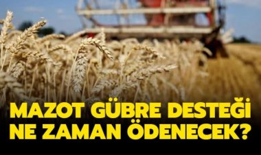 Hububat ekicisi kalan Mazot ve Gübre Desteklemelerini bekliyor.