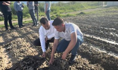 DOLU YAĞIŞINDAN ETKİLENEN ÜZÜM ÇİFTÇİSİ CHP’Lİ BAŞEVİRGEN’E DERT YANDI: “ÇİFTÇİNİN İŞİ ALLAH’A KALDI”