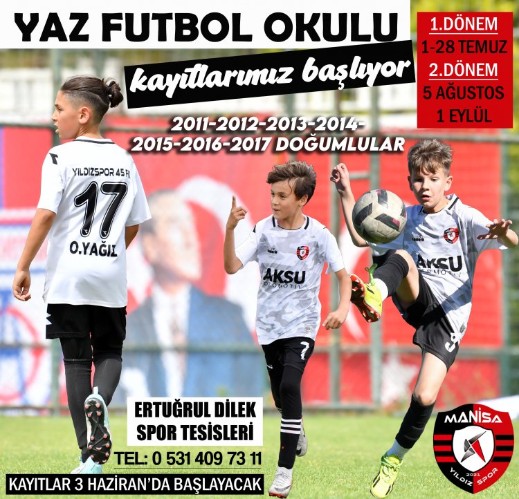 YILDIZSPOR 45 FUTBOL KULÜBÜ’NDE YAZ DÖNEMİ BAŞLIYOR!