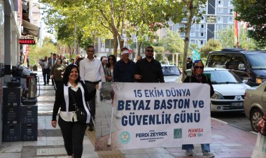 Manisa’da Beyaz Bastonla Farkındalık Yürüyüşü