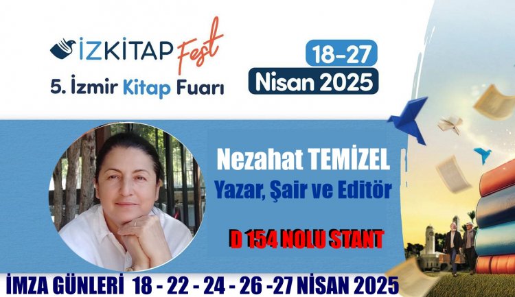 Yazarımız Nezahat Temizel İzmir Kitap Fuarında İmza günlerinde.
