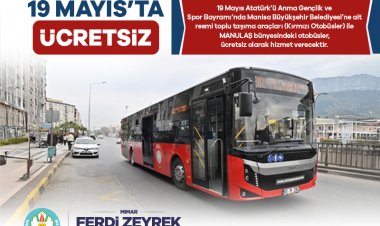 Büyükşehir’den 19 Mayıs’ta Ücretsiz Toplu Taşıma