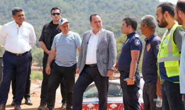 Başkan Dutlulu Yangın Bölgelerinde İncelemelerde Bulundu