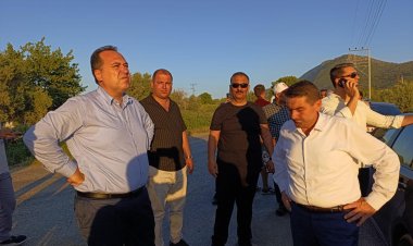 Başkan Dutlulu Yangın Bölgesinde İncelemelerde Bulundu