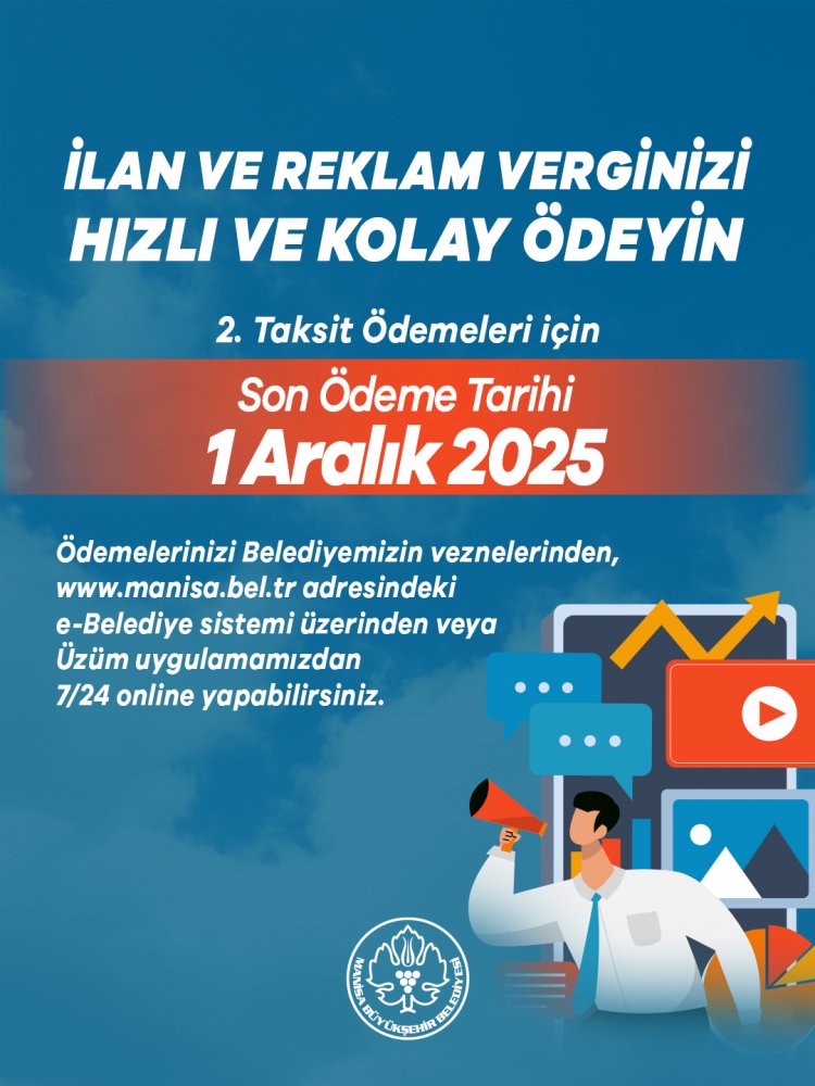 İlan ve Reklam Vergisi’nde Son Ödeme 1 Aralık