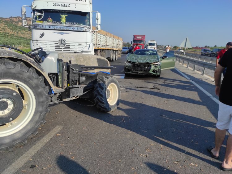 Gölmarmara Salihli çıkışında Trafik Kazası.