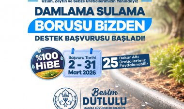 Büyükşehir’den Üreticilere Yüzde 100 Hibe Desteği “Damlama Sulama Borusu Bizden” Projesinde Başvurular Başladı