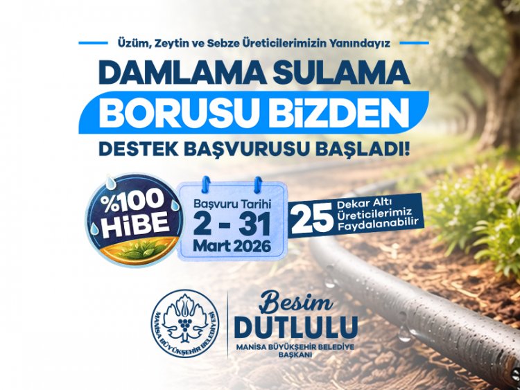 Büyükşehir’den Üreticilere Yüzde 100 Hibe Desteği “Damlama Sulama Borusu Bizden” Projesinde Başvurular Başladı