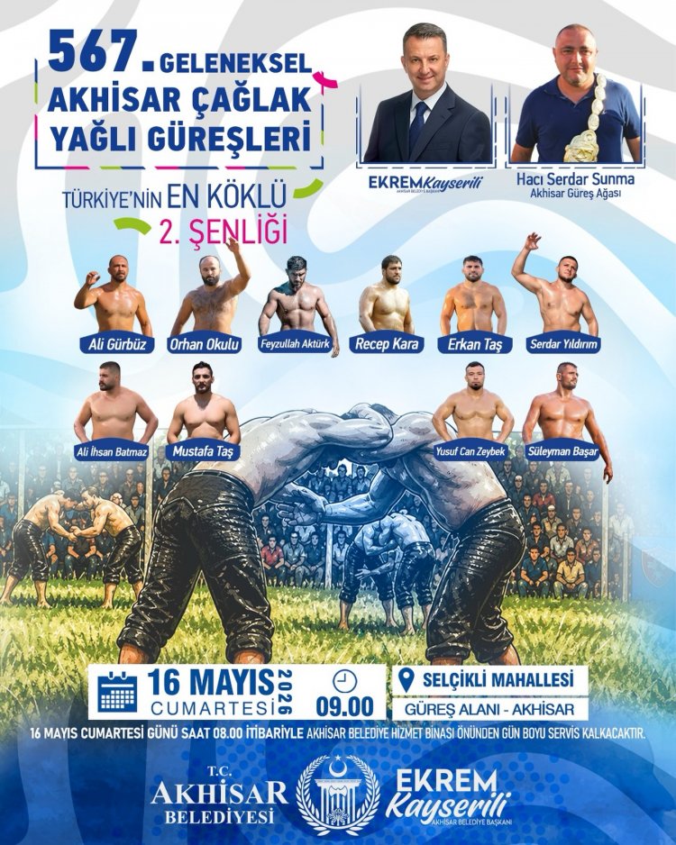 AKHİSAR BELEDİYESİ GELENEKSEL ÇAĞLAK YAĞLI GÜREŞLERİ BAŞLIYOR